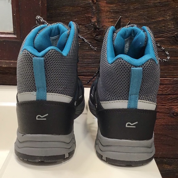 Regatta Lady Vendeavour Waterproof Hiking Boots Black & Teal Walking Boot SZ 9 - Picture 6 of 16